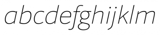 Foro Sans Thin Italic Font LOWERCASE