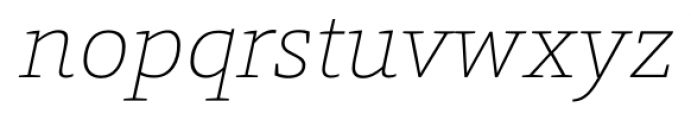 Foro Thin Italic Font LOWERCASE