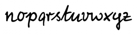 Foster Handwriting Regular Font LOWERCASE