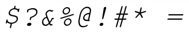 Foundation Mono Italic Font OTHER CHARS