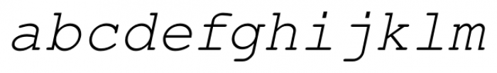 Foundation Mono Italic Font LOWERCASE