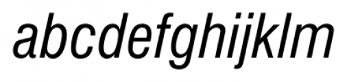 Foundation Sans Condensed Italic Font LOWERCASE