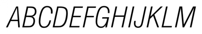 Foundation Sans Light Condensed Italic Font UPPERCASE