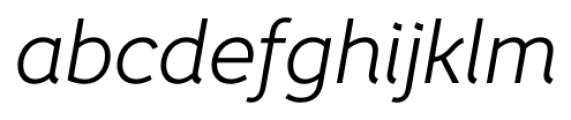 Fox Grotesque Pro Light Italic Font LOWERCASE