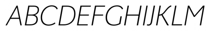 Fox Grotesque Pro Thin Italic Font UPPERCASE