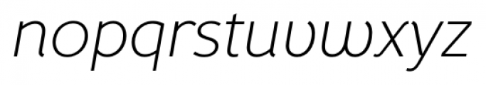 Fox Grotesque Pro Thin Italic Font LOWERCASE