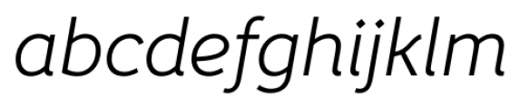 Fox Sans Pro Light Italic Font LOWERCASE