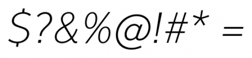 Fox Sans Pro Thin Italic Font OTHER CHARS
