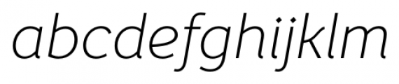 Fox Sans Pro Thin Italic Font LOWERCASE