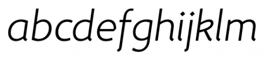 Fox Sans TRF Light Italic Font LOWERCASE