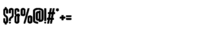Focused Block Regular Font OTHER CHARS