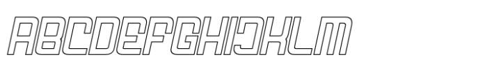 Fodecumbers Display Thin Holow Italic Font UPPERCASE