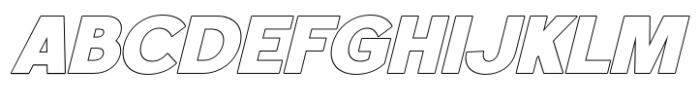 Foermality Black Italic Sans Serif Outline Font UPPERCASE