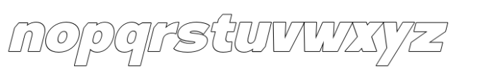 Foermality Black Italic Sans Serif Outline Font LOWERCASE