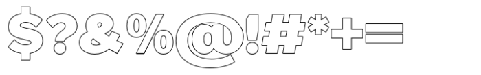 Foermality Black Sans Serif Outline Font OTHER CHARS