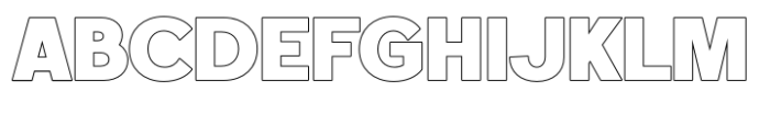 Foermality Black Sans Serif Outline Font UPPERCASE