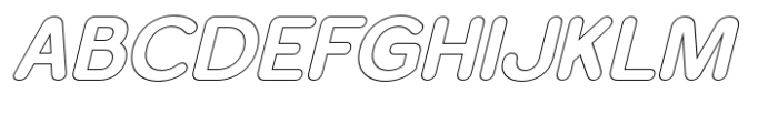 Foermality Bold Italic Rounded Outline Font UPPERCASE