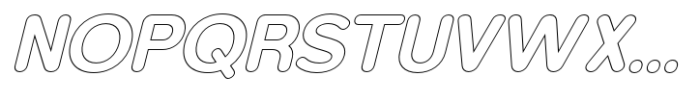 Foermality Bold Italic Rounded Outline Font UPPERCASE