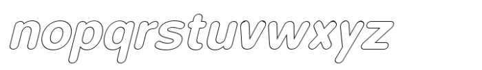 Foermality Bold Italic Rounded Outline Font LOWERCASE