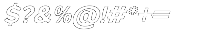 Foermality Bold Italic Sans Serif Outline Font OTHER CHARS