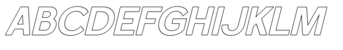 Foermality Bold Italic Sans Serif Outline Font UPPERCASE