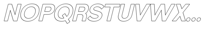 Foermality Bold Italic Sans Serif Outline Font UPPERCASE
