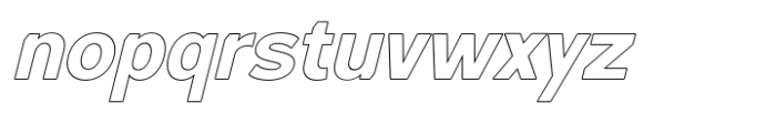 Foermality Bold Italic Sans Serif Outline Font LOWERCASE