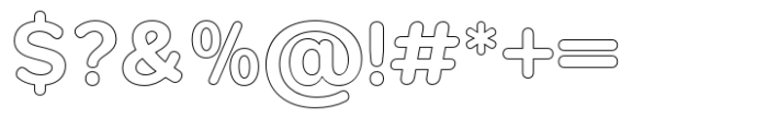 Foermality Bold Rounded Outline Font OTHER CHARS