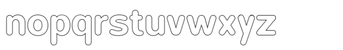Foermality Bold Rounded Outline Font LOWERCASE
