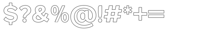 Foermality Bold Sans Serif Outline Font OTHER CHARS