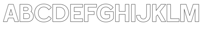 Foermality Bold Sans Serif Outline Font UPPERCASE