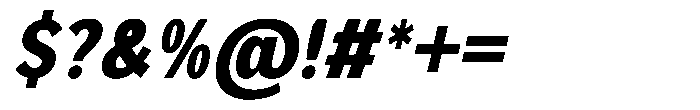 Foermality Condensed Bold Italic Font OTHER CHARS