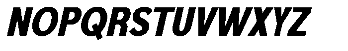 Foermality Condensed Bold Italic Font UPPERCASE