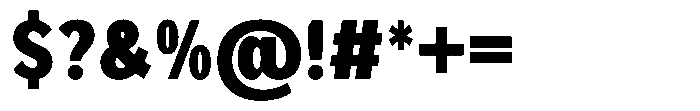 Foermality Condensed Extra Bold Font OTHER CHARS