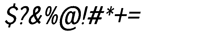 Foermality Condensed Light Italic Font OTHER CHARS