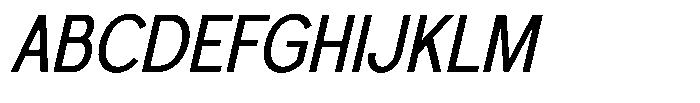 Foermality Condensed Light Italic Font UPPERCASE