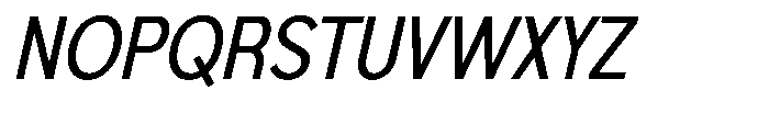 Foermality Condensed Light Italic Font UPPERCASE