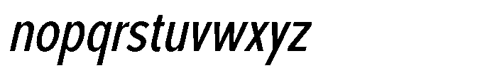 Foermality Condensed Light Italic Font LOWERCASE