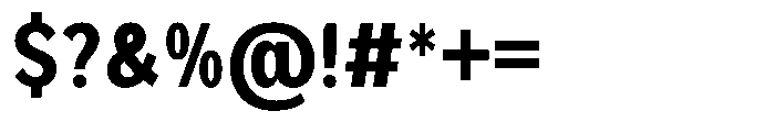 Foermality Condensed Semi Bold Font OTHER CHARS