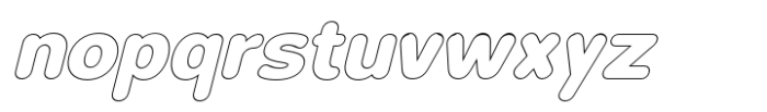 Foermality Extra Bold Italic Rounded Outline Font LOWERCASE