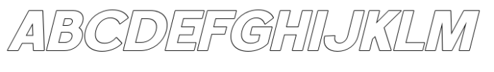 Foermality Extra Bold Italic Sans Outline Font UPPERCASE