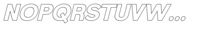 Foermality Extra Bold Italic Sans Outline Font UPPERCASE