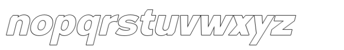 Foermality Extra Bold Italic Sans Outline Font LOWERCASE