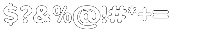 Foermality Extra Bold Rounded Outline Font OTHER CHARS