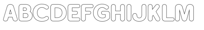 Foermality Extra Bold Rounded Outline Font UPPERCASE