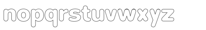 Foermality Extra Bold Rounded Outline Font LOWERCASE