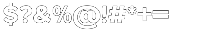 Foermality Extra Bold Sans Serif Outline Font OTHER CHARS