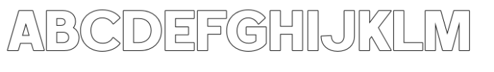 Foermality Extra Bold Sans Serif Outline Font UPPERCASE