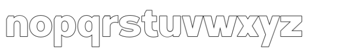 Foermality Extra Bold Sans Serif Outline Font LOWERCASE