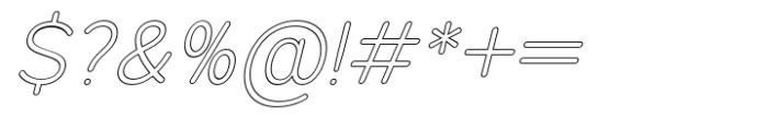 Foermality Italic Rounded Outline Font OTHER CHARS